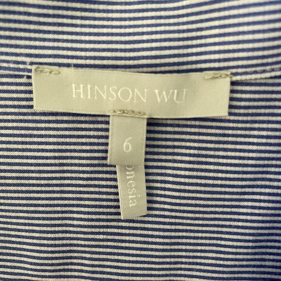 HINSON WU Button Down Shirt Size 6 Classic Cotton Work Casual Minimalist - Picture 5 of 8
